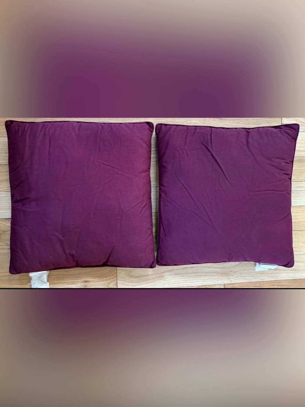 Brentwood Originals Throw Pillows Set of 2 17" x 17" Sugar Plum